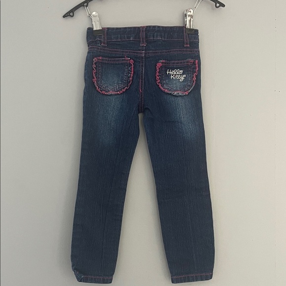 Hello Kitty Blue Jeans Kids Jeans with Pink Stitching Size 4 - Picture 8 of 8